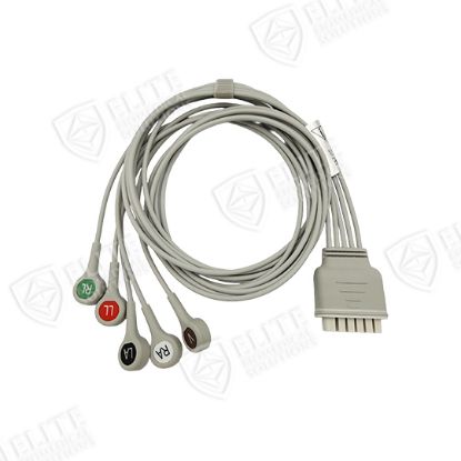 Picture of Mindray Compatible ECG Telemetry Leadwire 5 Lead Snap