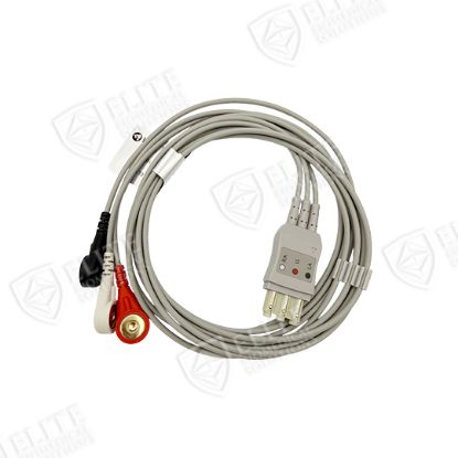 Picture of Philips Compatible 3 Lead Reusable ECG Lead Wire Snap